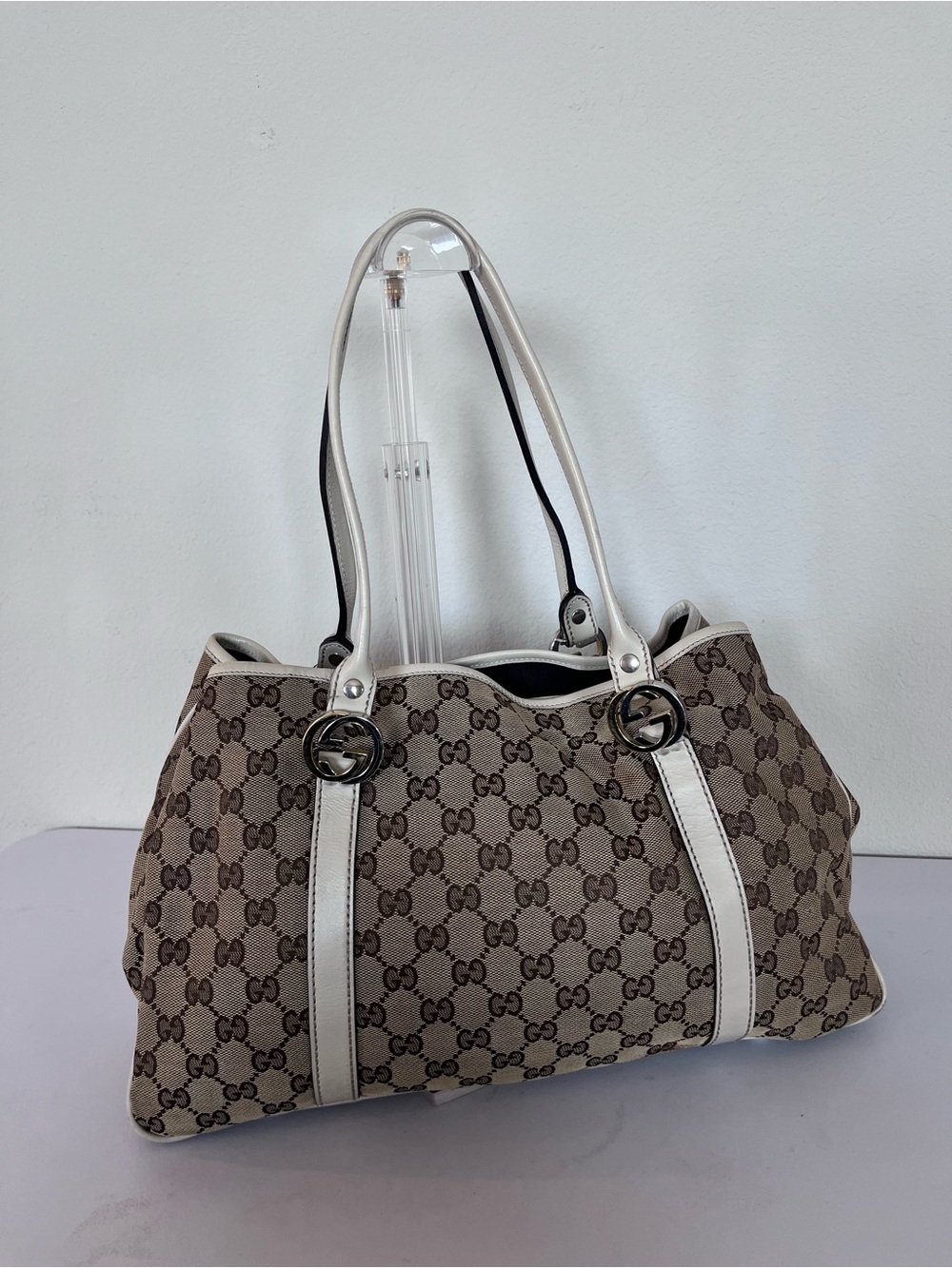 GUCCI GG INTERLOCKING CANVAS TOTE BAG